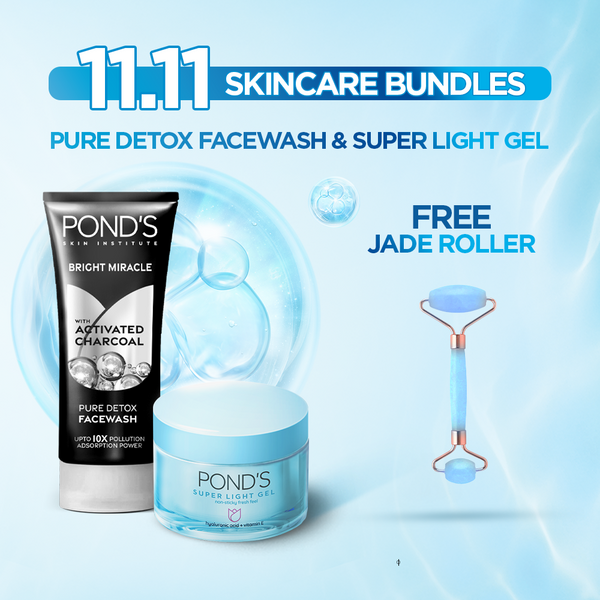 Pure Detox Face Wash & Super Light Gel + Free Jade Roller