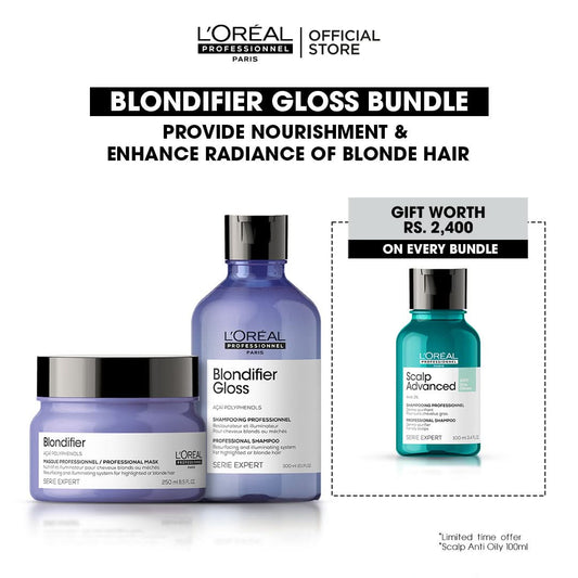 Buy Blondifier Gloss Bundle & Get FREE Scalp Advance Anti Oily Shampoo 100ml