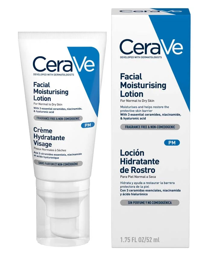 CeraVe PM Facial Moisturizing Lotion, Night Cream for All Skin Types