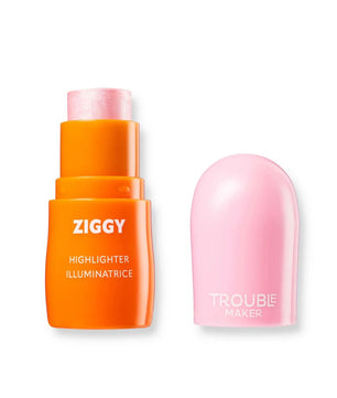 Trouble Maker Ziggy Stick Glass Highlight Earthling Pink