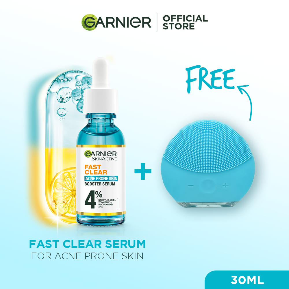 Buy Fast Clear Serum For Acne Prone Skin 30ml & Get Free Garnier Serum Massager