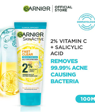 Garnier Fast Clear Anti Acne Face Wash 100Ml