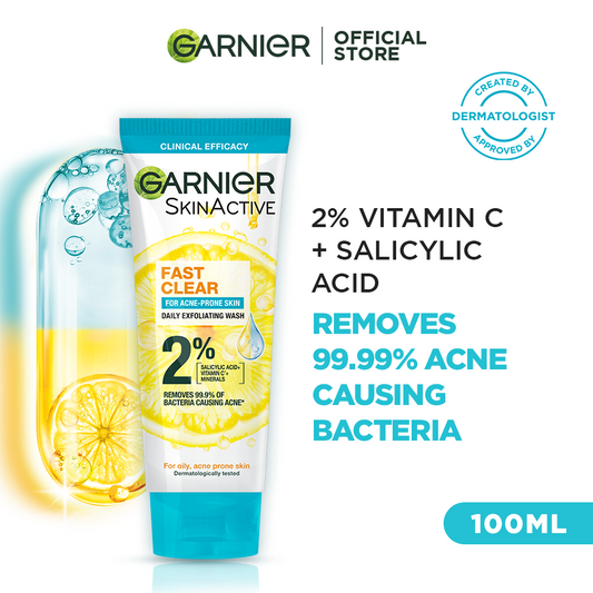 Garnier Fast Clear Anti Acne Face Wash 100Ml