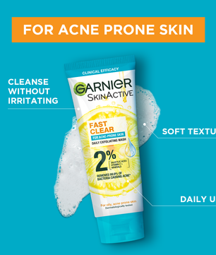 Garnier Fast Clear Anti Acne Face Wash 100Ml