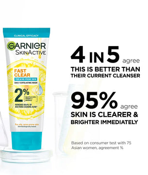 Garnier Fast Clear Anti Acne Face Wash 100Ml
