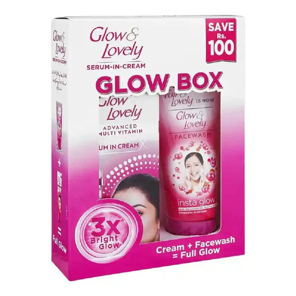 Fair & Lovely Glow Promo Box Face Wash + Cream 50G
