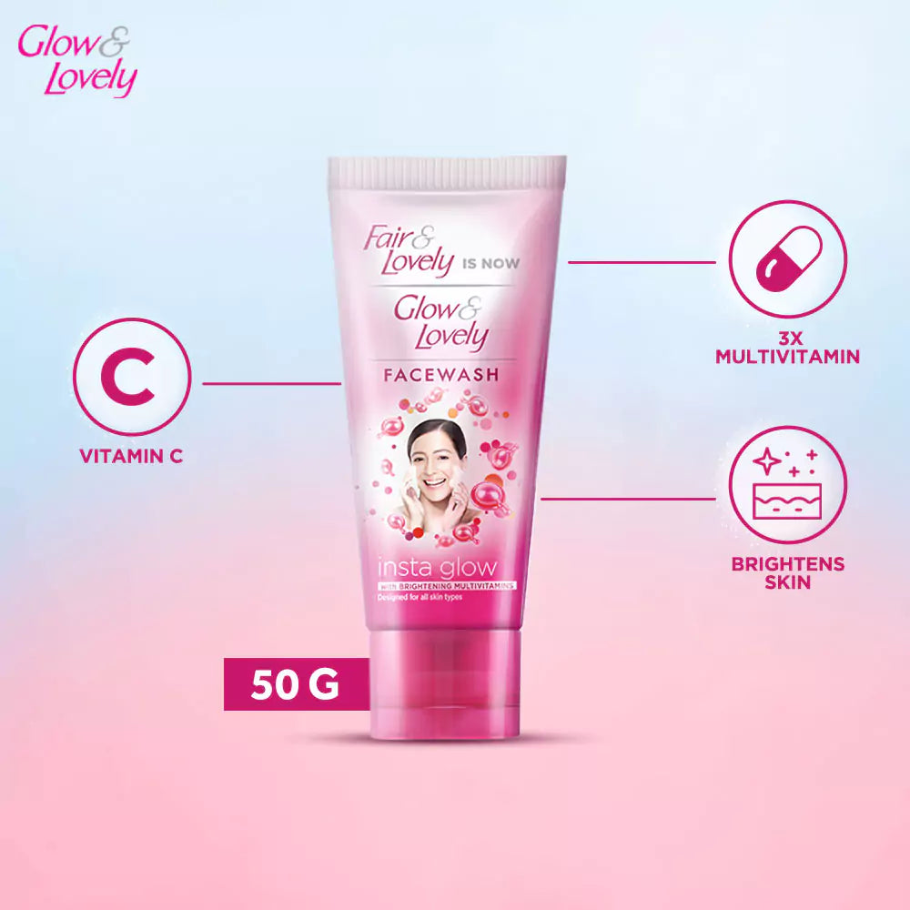 Glow & Lovely Insta Glow Face Wash, 50G