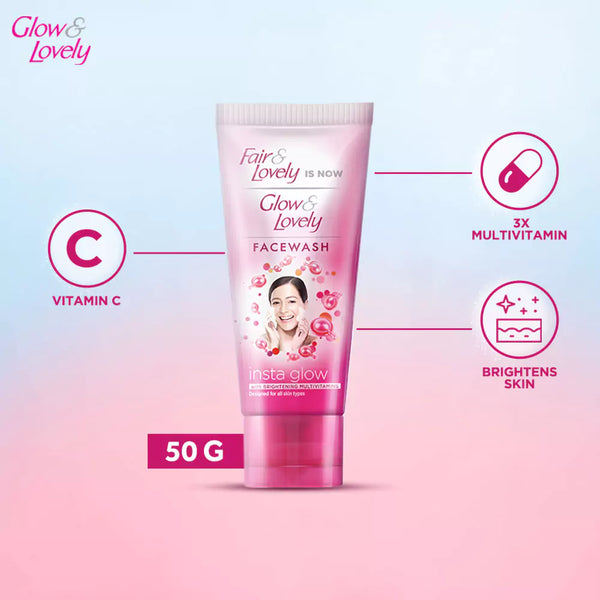 Glow & Lovely Insta Glow Face Wash, 50G