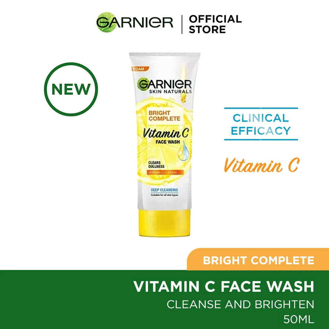 Garnier skin active bright complete face wash 50 ml - for brighter skin