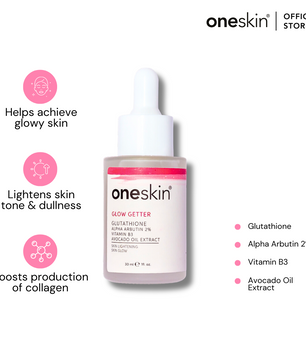 Glow Getter - Glutathione Alpha Arbutin 2%, Vitamin B3, Avocado Oil Extract - 30ml