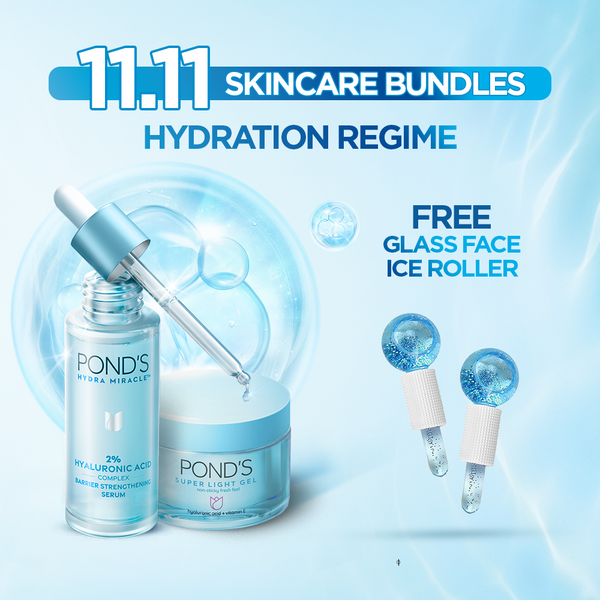 Ponds Serum & Super Light Gel - Free Ice Roller