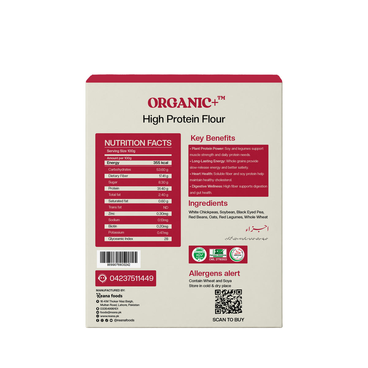 Organic +  Protein flour 1kg