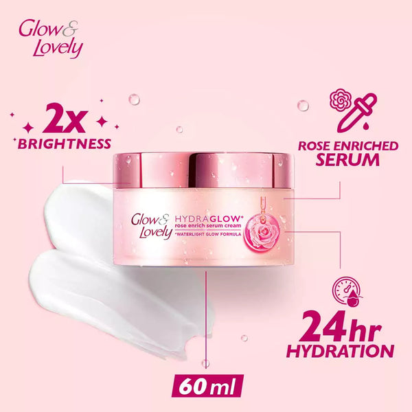 Glow & Lovely Hydra Glow Rose Enrich Serum Cream 60ml