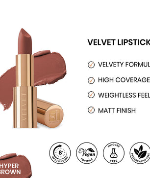 ST London - Velvet Ultra Matt Lipstick - Hyper Brown