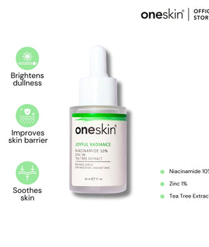 Joyful Radiance - Niacinamide 10%, Zinc 1%, Tea Tree Extract - 30ml
