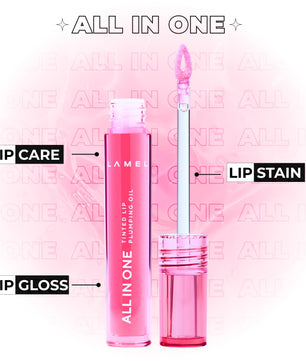 LAMEL All in One Lip Tinted Plumping Oil №402 Pink Sparkle 3ml