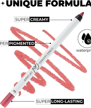LAMEL Long lasting Gel Lip Liner №408 Pink Plum