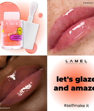 LAMEL Moisturizing Lip Oil LET'S GLAZE 402 Strawberry Jam 4gm