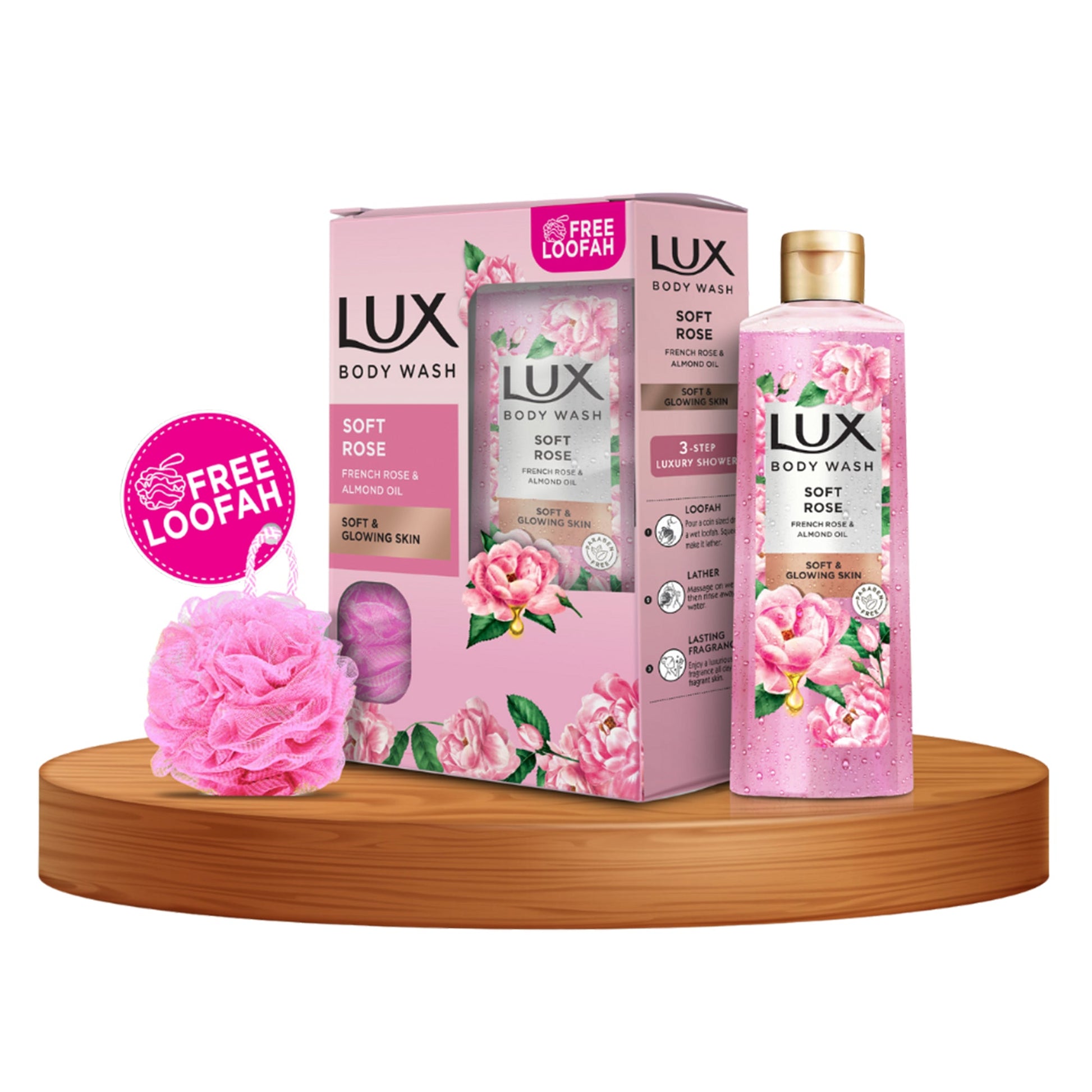 Lux Rose Body Wash Box (Pink) - 250ML