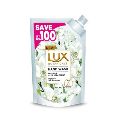 Lux Aloe Vera Hand Wash Pouch (Green)  - 450ML