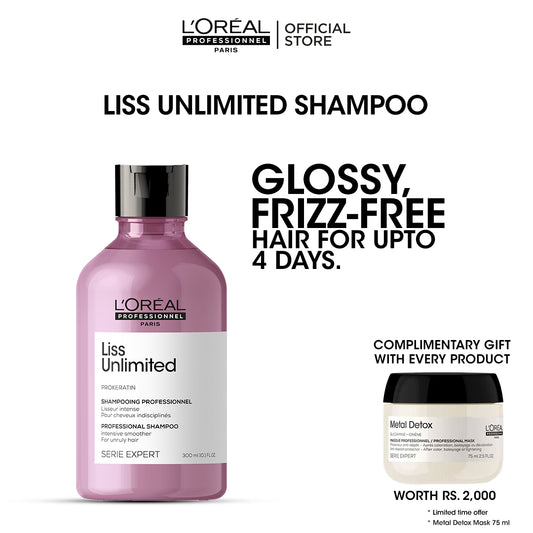 Buy Liss Unlimited Shampoo & Get Free Metal Detox Mask 75 ml