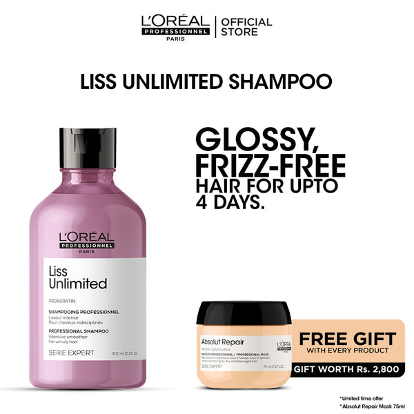 Buy Liss Unlimited Shampoo & Get Free Absolute Repair Mask 75 ml