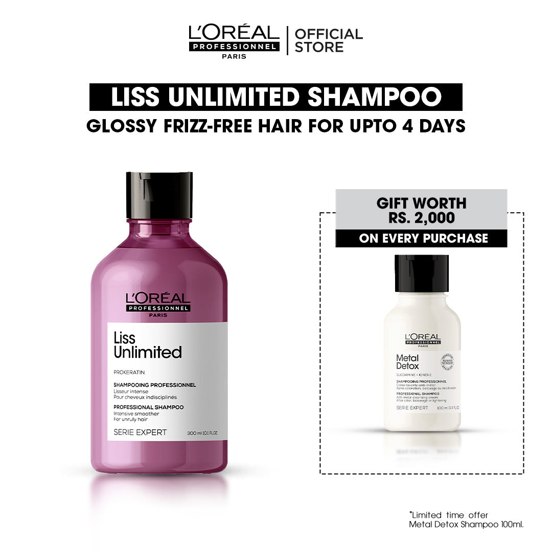 Buy Liss Unlimited Shampoo and Get FREE Metal Detox Shampoo Worth Rs. 2000