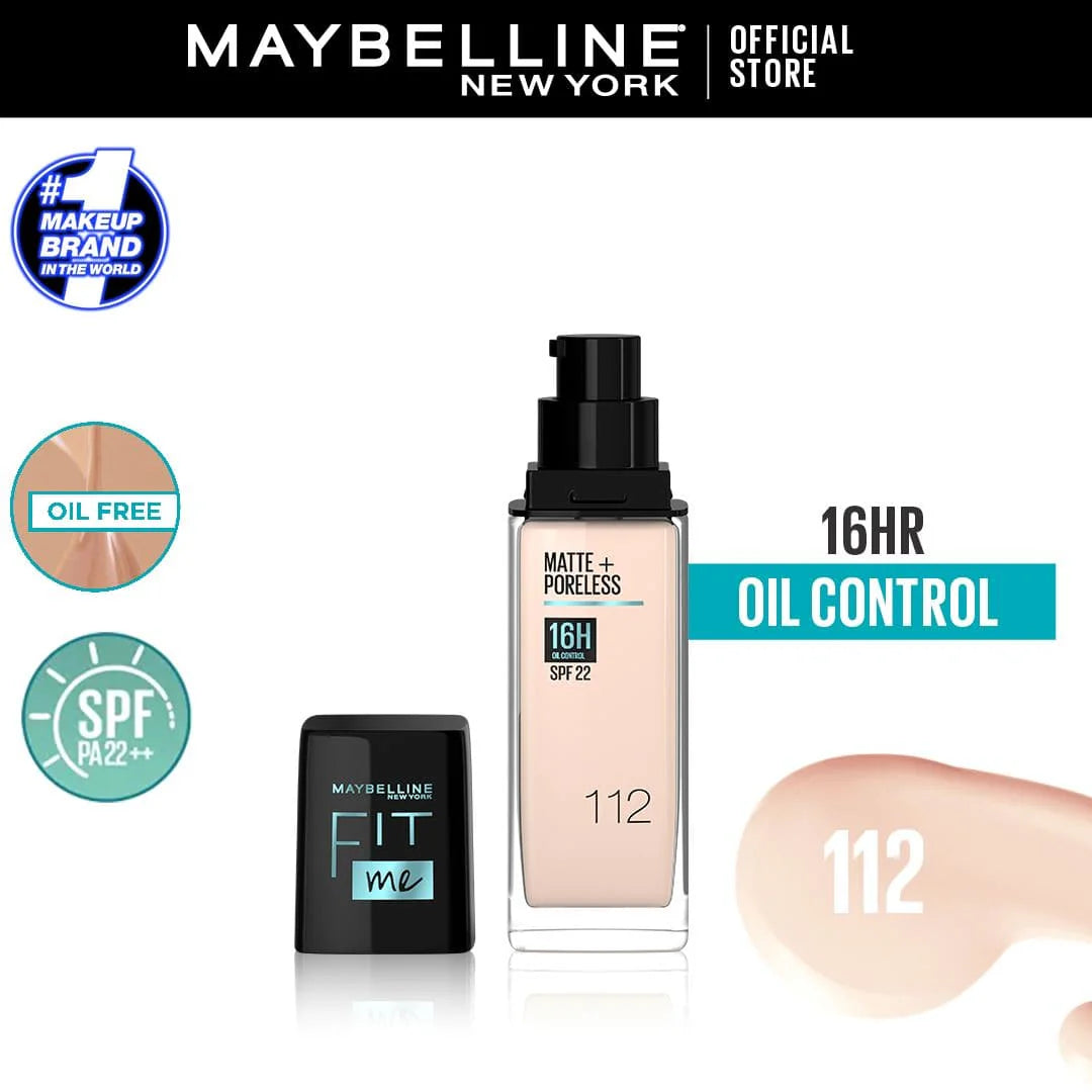 Maybelline new york fit me matte & poreless liquid foundation 30 ml