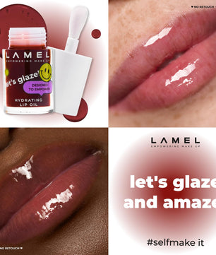 LAMEL Moisturizing Lip Oil LET'S GLAZE 404 Chocolate Cookies 4gm