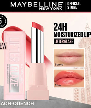 Maybelline Lifter Glaze, Tinted Lip Oil Balm with cherry extract - 24Hr Hydrated Lips