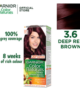 Garnier color naturals - 3.6 deep red brown hair color