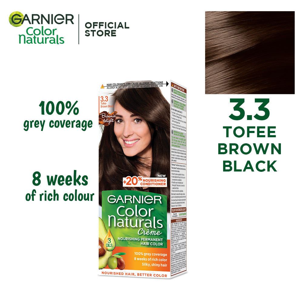 Garnier color naturals - 3.3 dark toffee noir caramel hair color