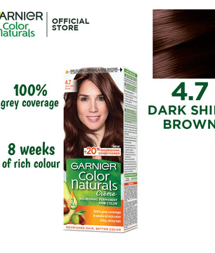 Garnier color naturals - 4.7 dark shiny brown hair color