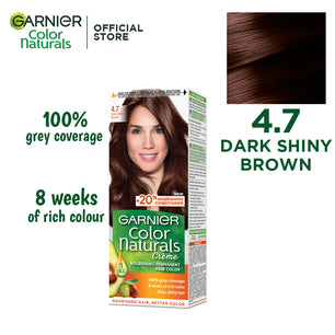 Garnier color naturals - 4.7 dark shiny brown hair color