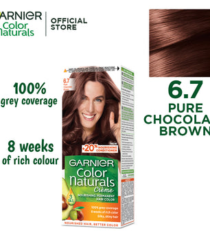 Garnier color naturals - 6.7 sparkle pure chocolate brown hair color