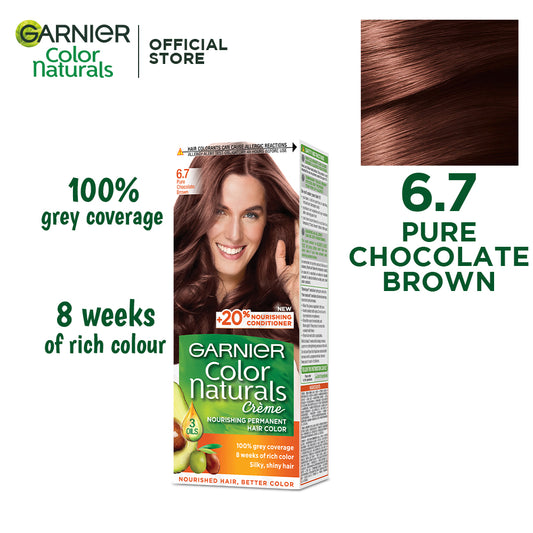 Garnier color naturals - 6.7 sparkle pure chocolate brown hair color