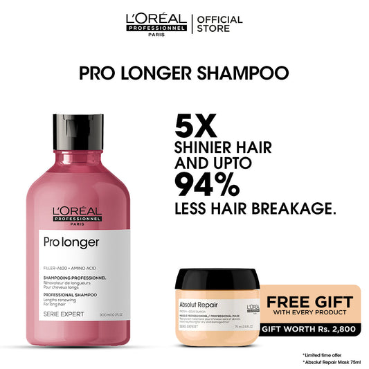 Buy Pro Longer Shampoo & Get Free Absolute Repair Mask 75 ml