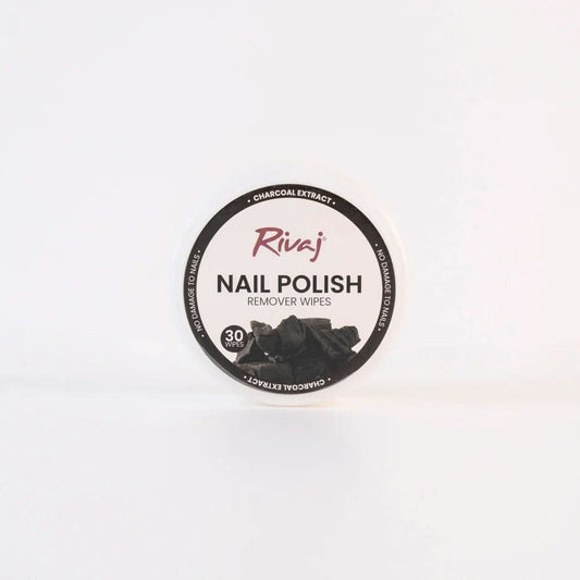 Rivaj Nail Polish Remover Wipes CHARCOAL
