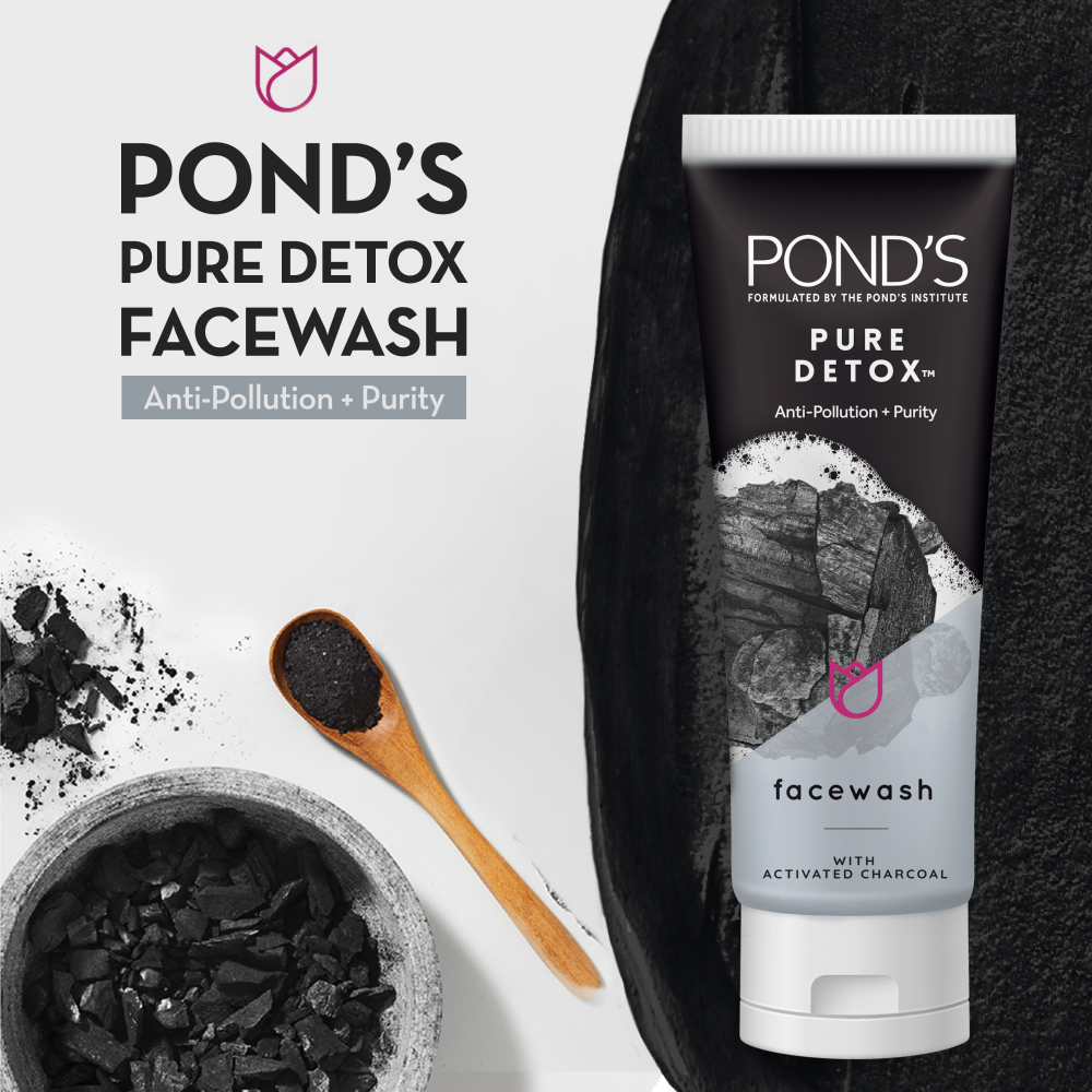 Ponds Pure Detox with Charcoal Face Wash 50g