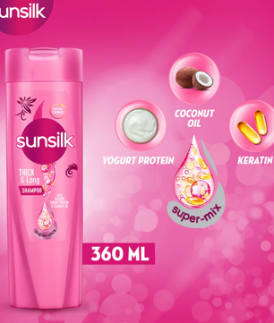 SUNSILK SHAMPOO THICK&LONG 360ML