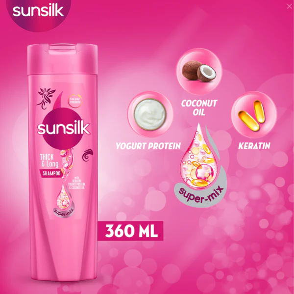 SUNSILK SHAMPOO THICK&LONG 360ML