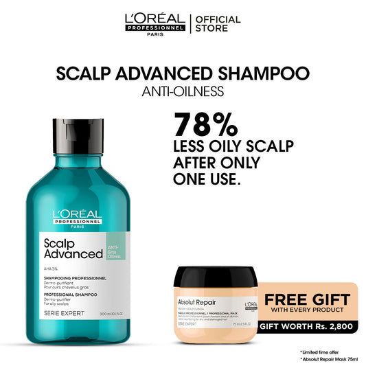 Buy Scalp Advanced Shampoo Oily & Get Free Absolute Repair Mask 75 ml