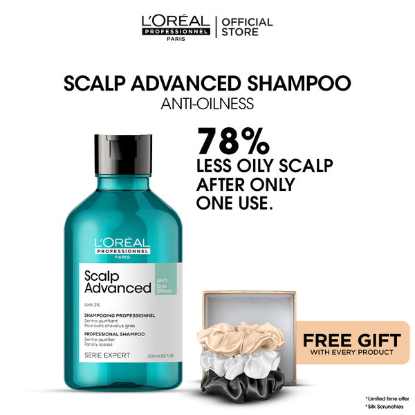Scalp Advanced Shampoo For Oily Scalp + Free Silk Scrunchies
