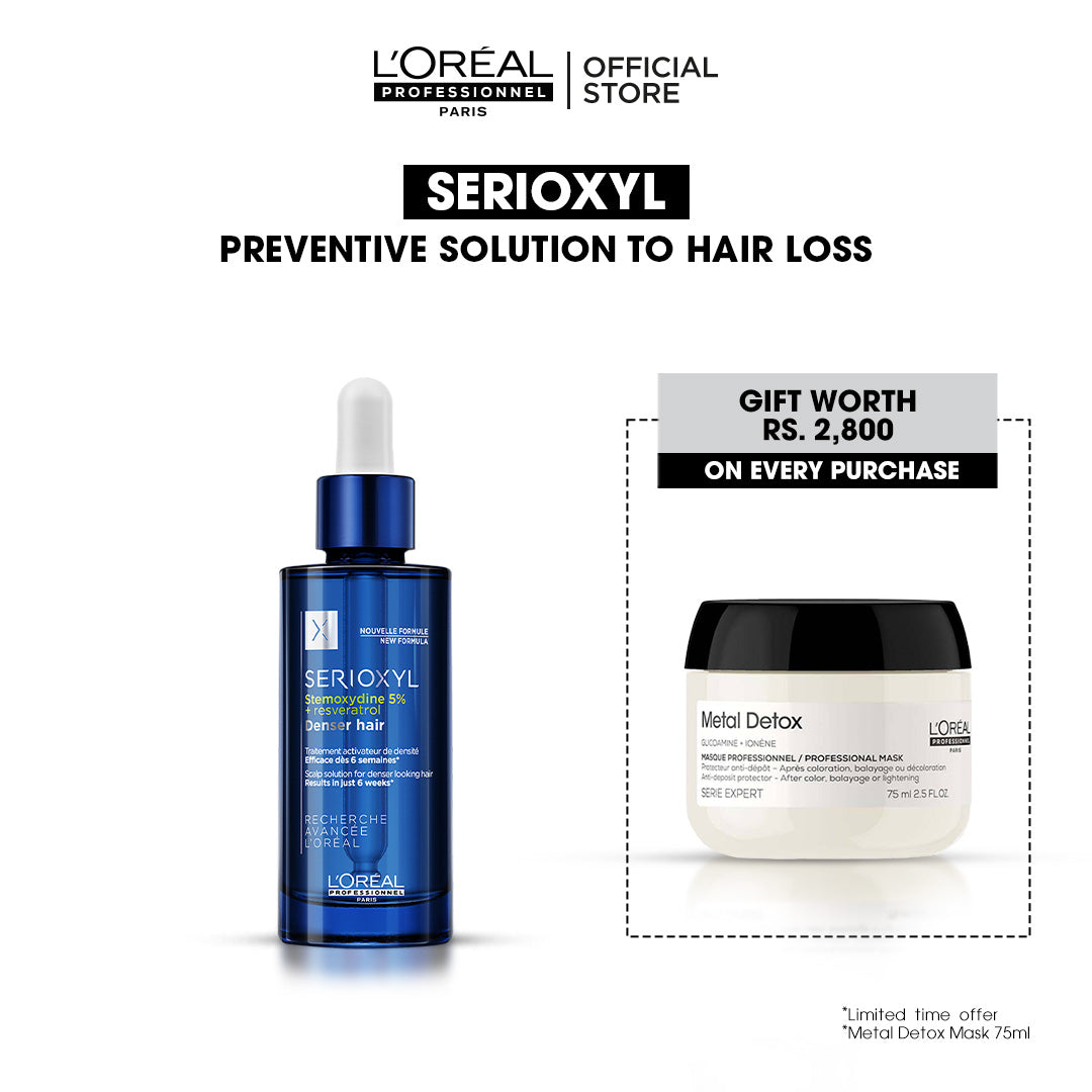 Buy Serioxyl Denser Hair Serum & Get Free Metal Detox Mask 75 ml