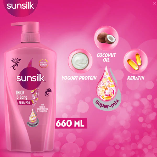 Sunsilk Shampoo Thick&Long 660Ml
