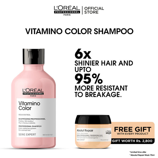 Buy Vitamino Color Shampoo & Get Free Absolute Repair Mask 75 ml