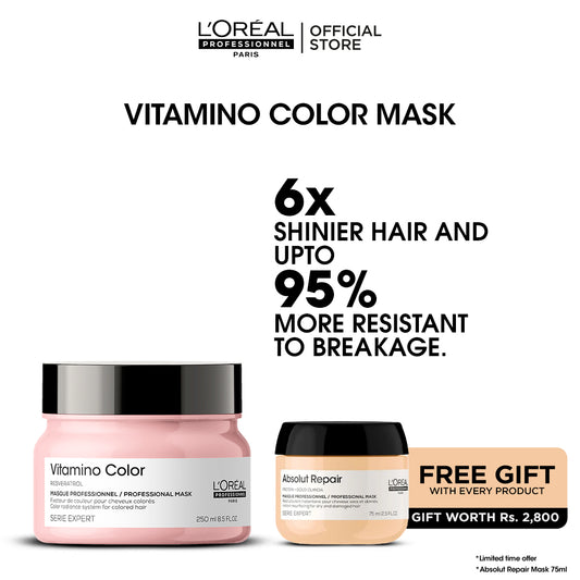 Buy Vitamino Color Mask & Get Free Absolute Repair Mask 75 ml