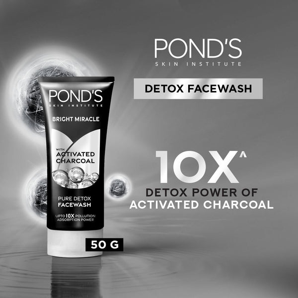 Ponds Pure Detox With Charcoal Face Wash 50G