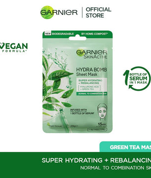 Garnier Skin Active Hydra Bomb Pomegranate Tissue Face Mask, Hydrating and Replenishing 32g