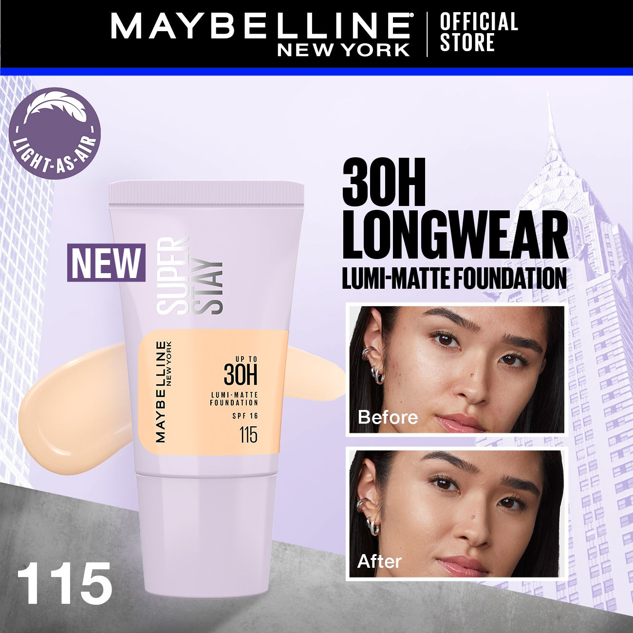 Maybelline Super Stay Up To 30H Lumi-Matte Foundation 18ml